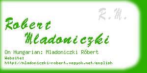 robert mladoniczki business card