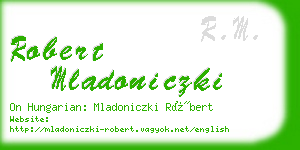 robert mladoniczki business card